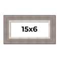 thumbnail image 1 of 15x6 Frame Grey Real Wood Picture Frame Width 2.75 Inches | Interior Frame Depth 0.5 Inches | Linus, 1 of 8