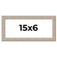 thumbnail image 1 of 15x6 Frame Grey Solid Wood Picture Frame Width 1 Inches | Interior Frame Depth 0.5 Inches |, 1 of 8