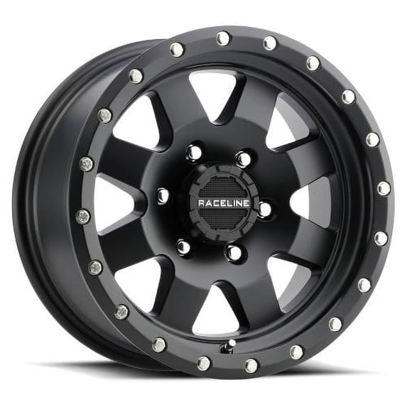 15x6 Raceline 935B Defender Satin Black Wheel 6x5.5 (0mm)