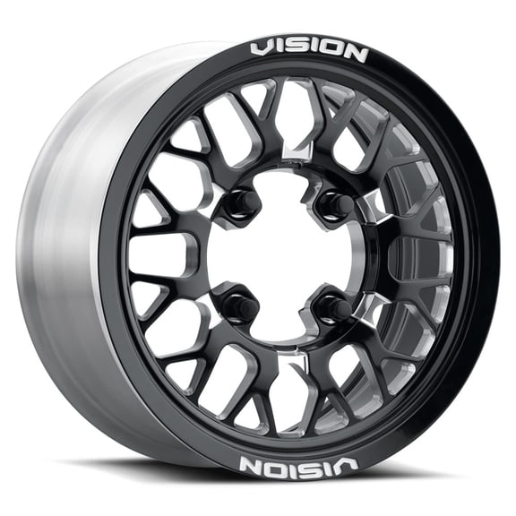 15x6 Vision 346 Storm Gloss Black Milled Spoke FORGED UTV Wheel 6x5.5 (50.6mm)