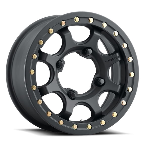 15x6 Vision ATV/UTV 351 Flow Satin Black UTV BEADLOCK Wheel 4x156 (50.6mm)