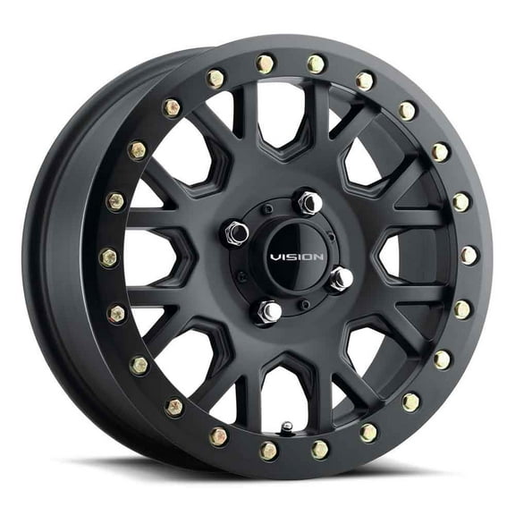 15x6 Vision GV8 Invader Satin Black UTV BEADLOCK Wheel 4x137 (38mm)