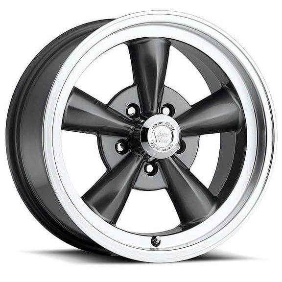 15" Vision Muscle 141H Legend 15x7 5x4.5 -7mm Wheel Gunmetal Machined Lip Rim