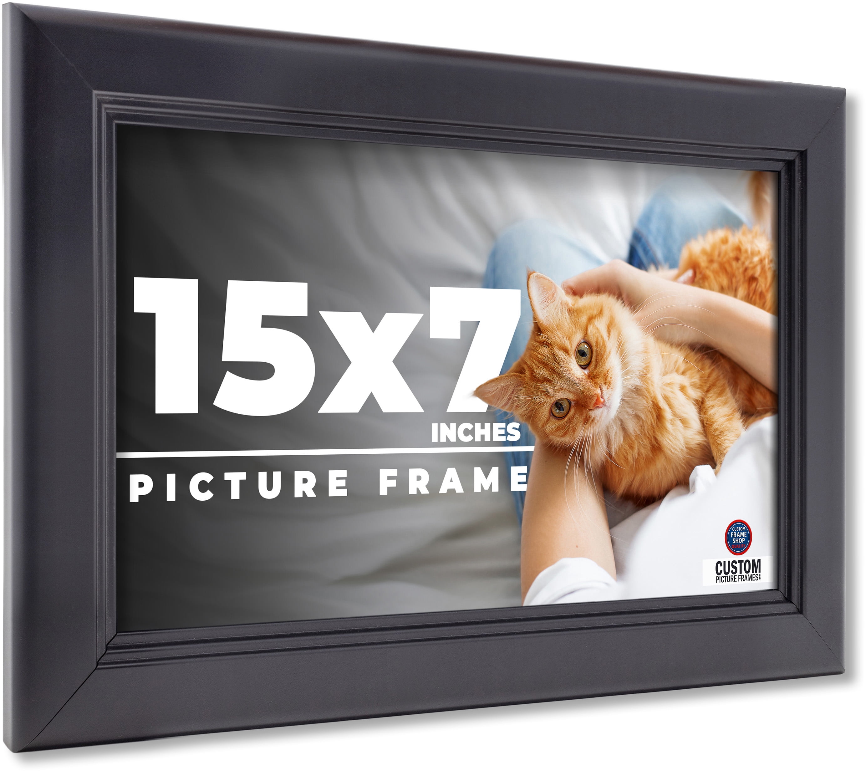 15x7 Frame Black Passaggi Solid Wood Picture Frame Width 1.5 Inches ...