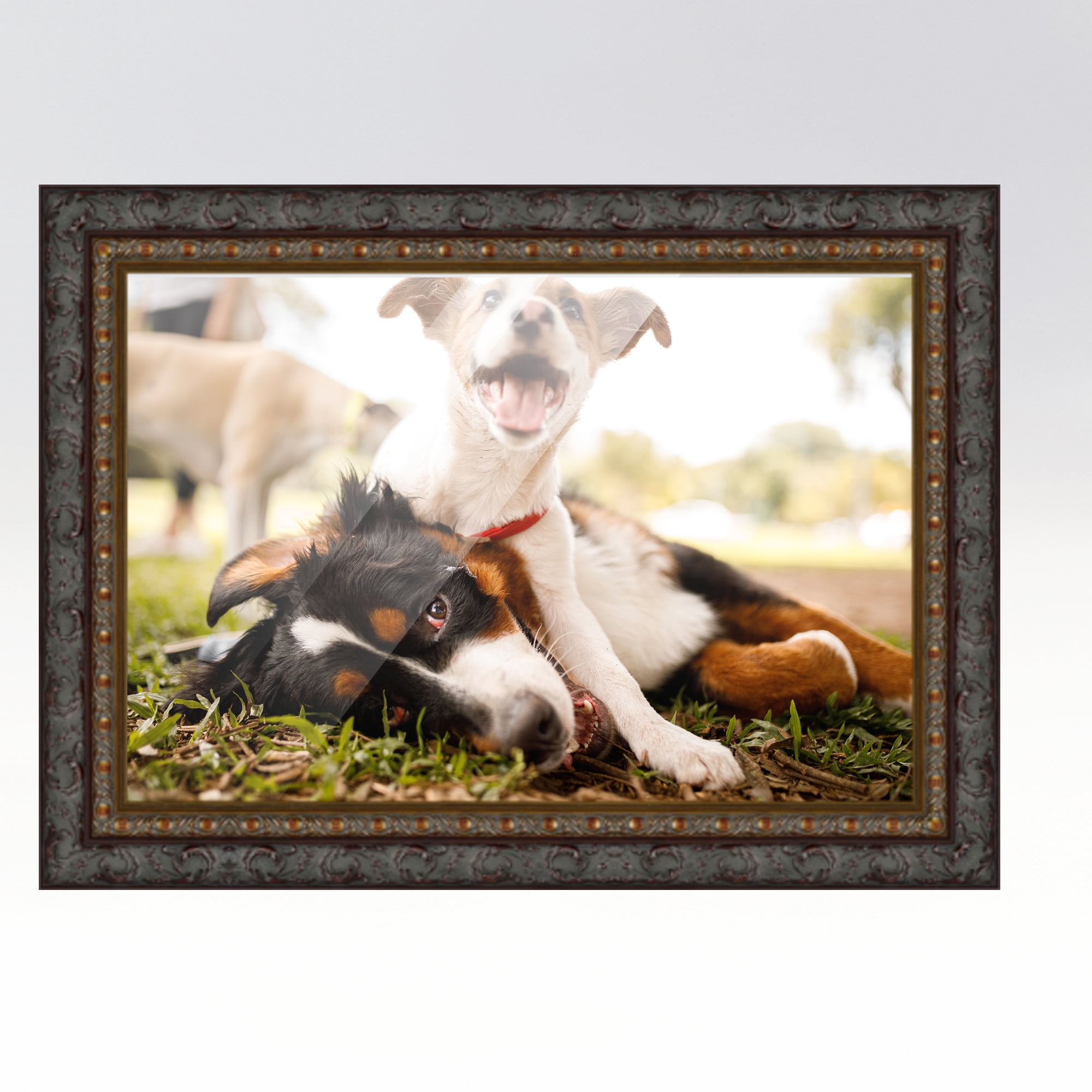 4x7 Frame Black Real Wood Picture Frame Width 1.5 Inches | Interior Frame  Depth 0.5 Inches | Barn Black Distressed Photo Frame Complete with UV