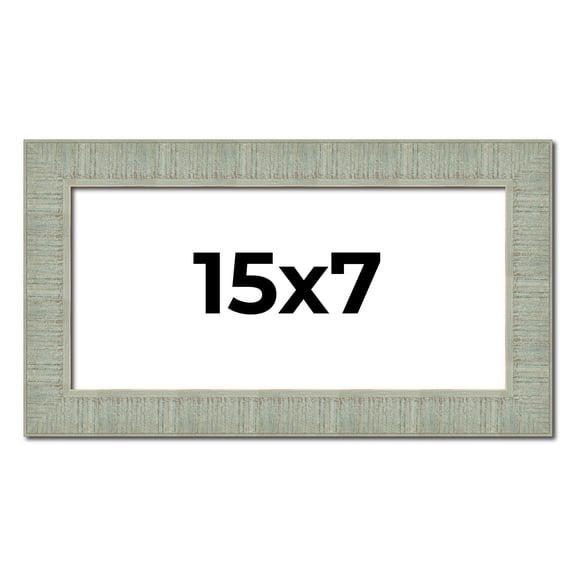 15x7 Frame Green Desert Pear Solid Wood Picture Frame | 1.625 Inch Moulding Width | Interior Frame