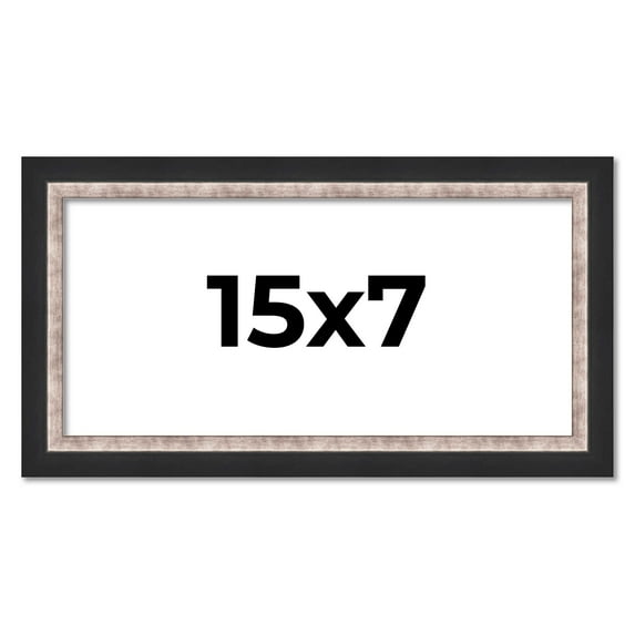 15x7 Frame Silver Real Wood Picture Frame Width 1.25 Inches | Interior Frame Depth 0.75 Inches |