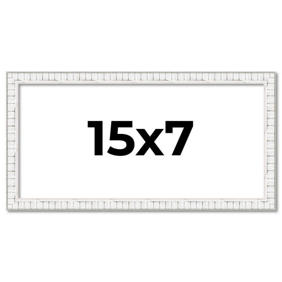 15x7 Frame White Real Wood Picture Frame Width 0.75 inches | Interior Frame Depth 0.5 inches |
