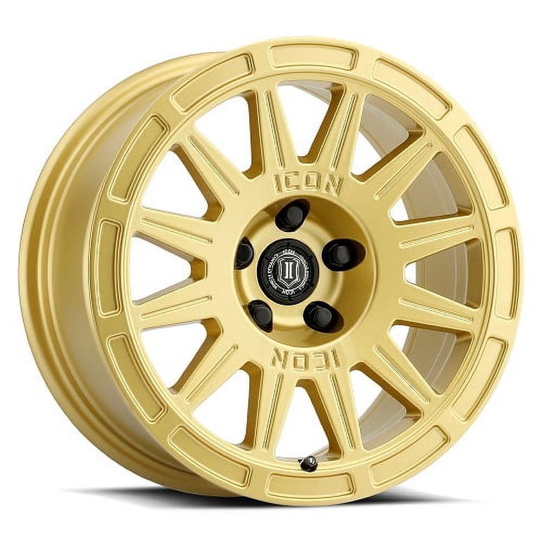 15x7 Icon Alloys Ricochet Gloss Gold Wheel 5x100 (15mm) Fits