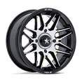 thumbnail image 1 of 15x7 MSA Offroad M52 Radar Gloss Black W/ Machined Face UTV Wheel 4x137 (10mm), 1 of 3