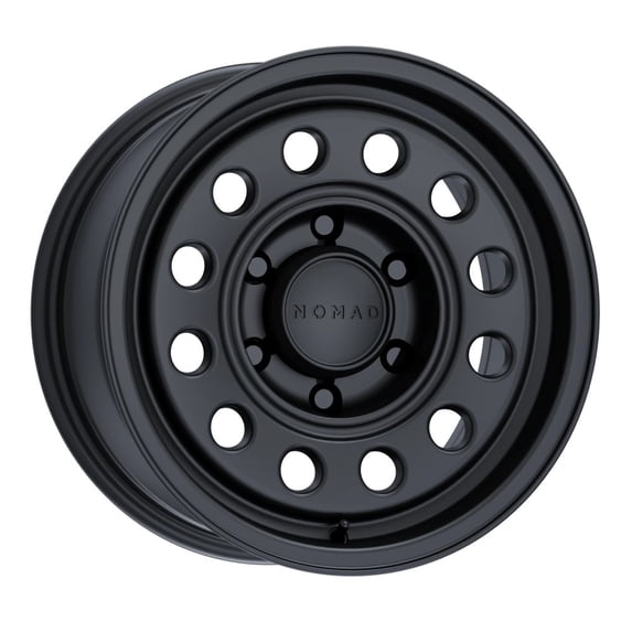 15x7 Nomad Wheels N501SB Convoy Satin Black Wheel 5x4.5 (-10mm)