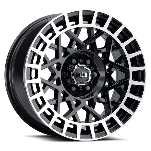 15x7 Vision 349 Savage Gloss Black Machined Lip Wheel 5x4.5 (15mm)