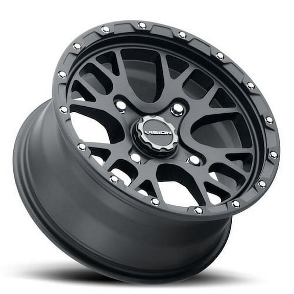 15x7 Vision 545 Rocker Satin Black UTV Wheel 4x110 (13mm)
