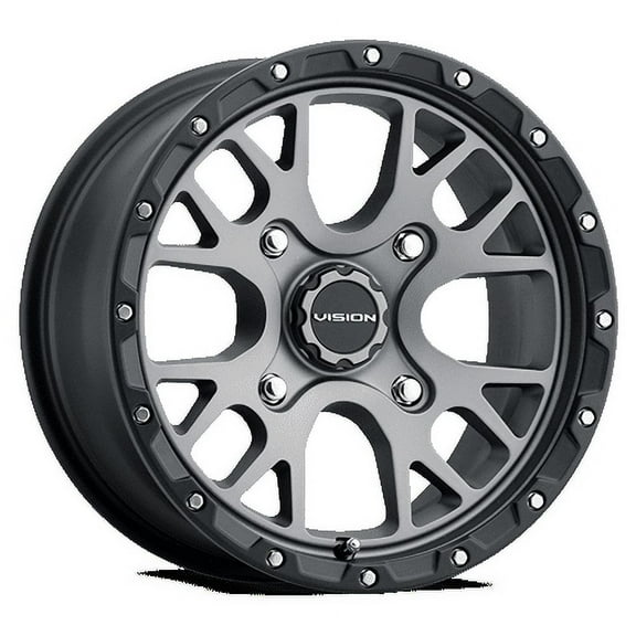 15x7 Vision 545 Rocker Satin Grey UTV Wheel 4x110 (13mm)