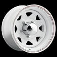 thumbnail image 1 of 1 Allied - Pacer 15x8 5X4.50 -19 310W White Spoke White Wheel Rim, 1 of 5