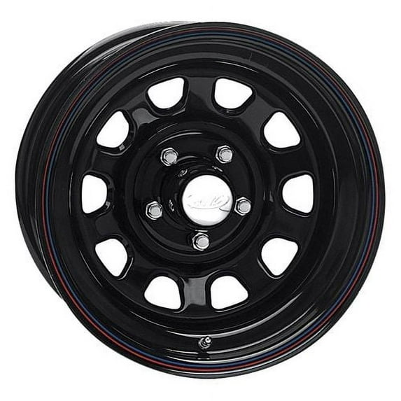15x8 Allied 51 Series Daytona Black Steel Wheel 5x4.75 (-19mm)