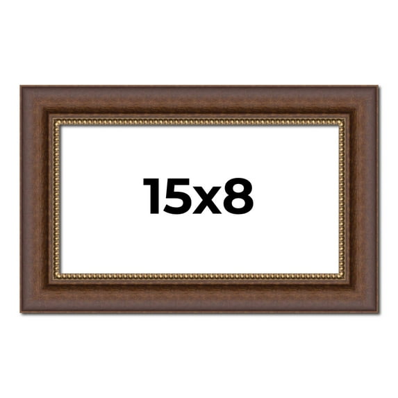 15x8 Copper and Brown Real Wood Picture Frame Width 2 inches | Interior Frame Depth 0.5 inches |