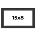 thumbnail image 1 of 15x8 Frame Black Real Wood Picture Frame Width 1.25 Inches | Interior Frame Depth 0.5 Inches |, 1 of 8