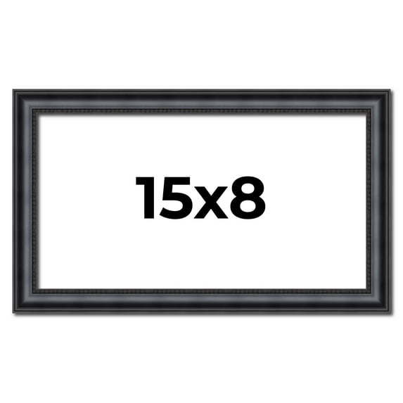 15x8 Frame Black Real Wood Picture Frame Width 1.25 inches | Interior Frame Depth 0.5 inches |