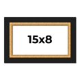 thumbnail image 1 of 15x8 Frame Gold Real Wood Picture Frame Width 2.25 Inches | Interior Frame Depth 0.5 Inches |, 1 of 8