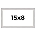 thumbnail image 1 of 15x8 Frame Silver Inner Slope Bevel Picture Frame | 1 Inch Moulding Width | 0.75 Inch Rabbet Depth, 1 of 8