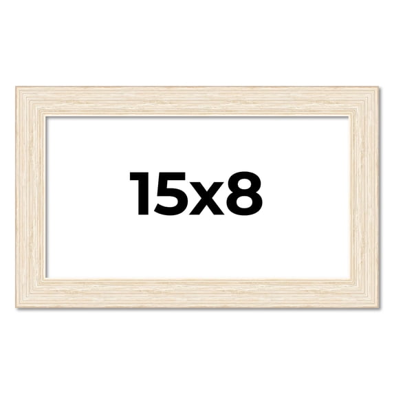 15x8 Frame White Real Wood Picture Frame Width 1.5 inches | Interior Frame Depth 0.5 inches | Barn