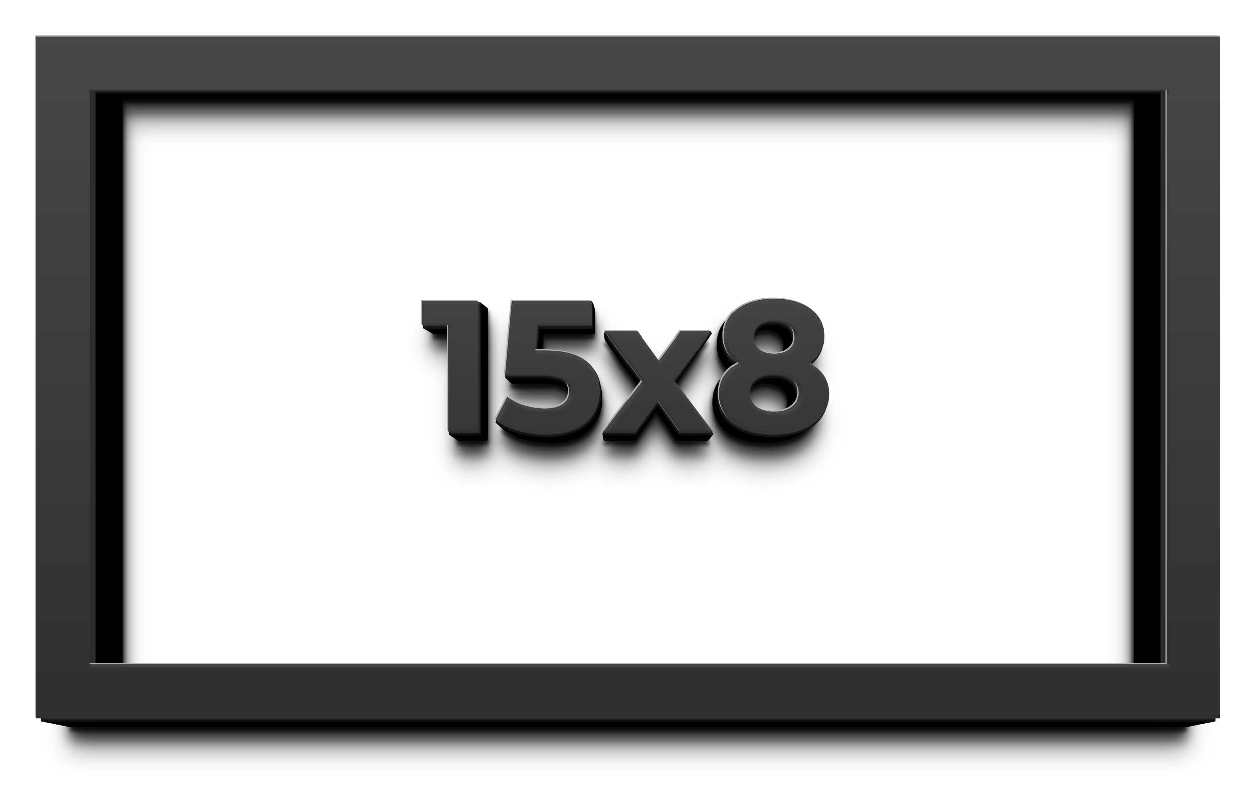 15x8 Shadow Box Frame Black | 1 inches Deep Real Wood Contemporary ...