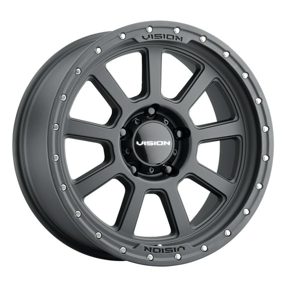 15x8 Vision 350 Ojos Satin Black Wheel 5x4.5 (-28mm)