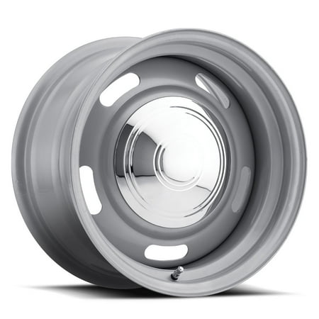 15x8 Vision 55 Rally Silver 5x139.7 5x5.5 ET-12 Wheel Rim