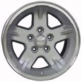 thumbnail image 1 of 15x8 Wheel Fits Jeep Wrangler - Wrangler Style Silver Rim, Hollander 9050 Fits select: 1995 JEEP WRANGLER / YJ S/RIO GRANDE, 2000-2001 JEEP CHEROKEE SPORT, 1 of 4
