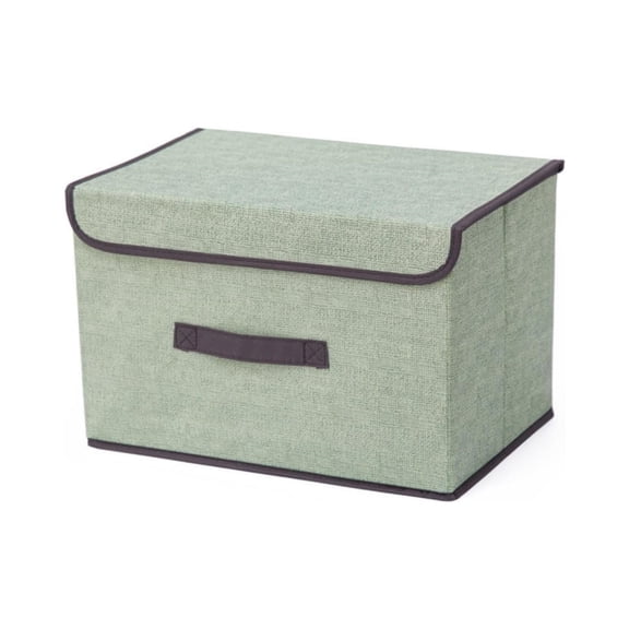 15x9.8x9.8In Fabric Storage Box,HXRH Collapsible Linen Closet Organizer for Bedroom,Green Durable Foldable Cube Basket for Office,Bedroom,1Pack