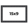 thumbnail image 1 of 15x9 Frame Black Real Wood Picture Frame Width 1.25 inches | Interior Frame Depth 0.5 inches |, 1 of 8