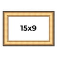 thumbnail image 1 of 15x9 Frame Gold Plein Aire Solid Wood Picture Frame Width 2 Inches | Interior Frame Depth 0.5, 1 of 8
