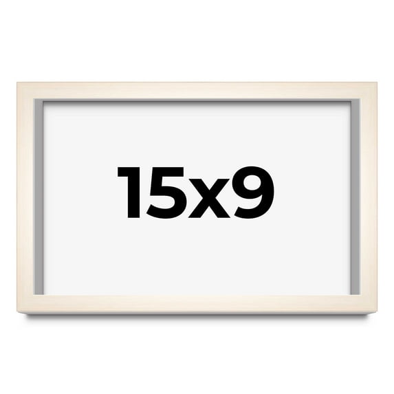 15x9 Frame White Wheat Solid Wood Picture Frame | Moulding Width 0.75 Inches | Interior Depth 0.5