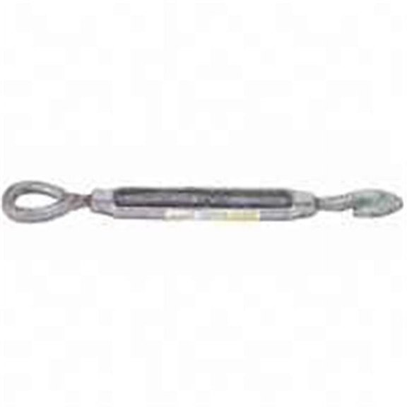 16-1-2X12 .5 x 12 Galvanized Hook & Eye Turnbuckle