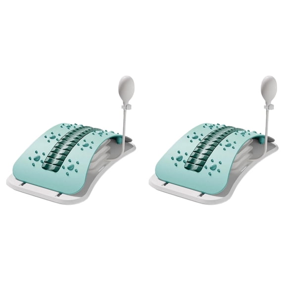 16.1*9.4" Adjustable Lumbar Back Stretcher â 3 Level Therapy & Acupressure Points, 360° Infinite Arc Back Pain Relief Device for Herniated Disc, Sciatica, Purple Lower Back Stretcher