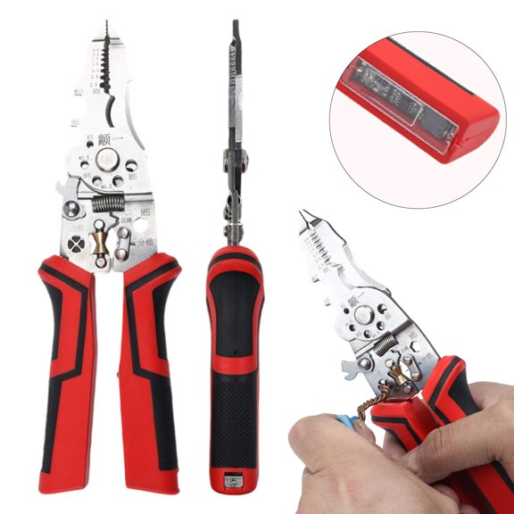 16 In 1 Wire Stripper Twister For Cutting And Pulling Wires Multifunctional Foldable 16 In 1 Wire Stripper Twister With Voltage Tester Electrician Tool For DIY Home Use