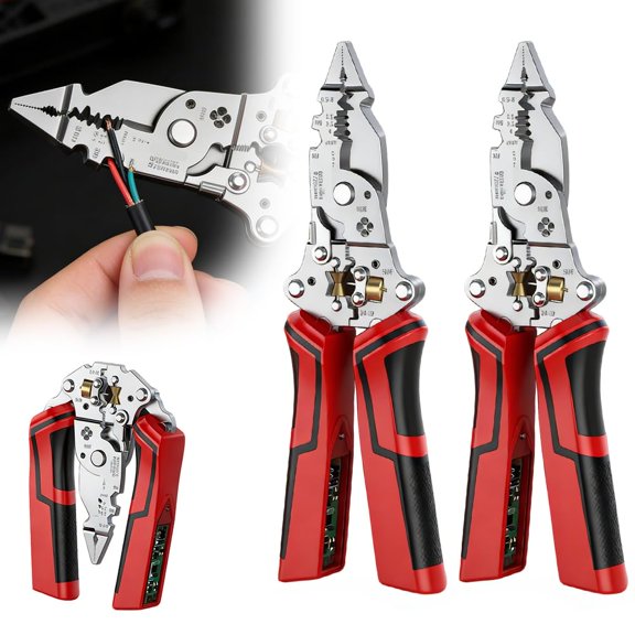 16 in 1 Wire Stripper Twister for Cutting and Pulling Wires, Multifunctional Foldable 16 in 1 Wire Stripper Twister with Voltage Tester,Professional Electrician Tool for DIY Home Use