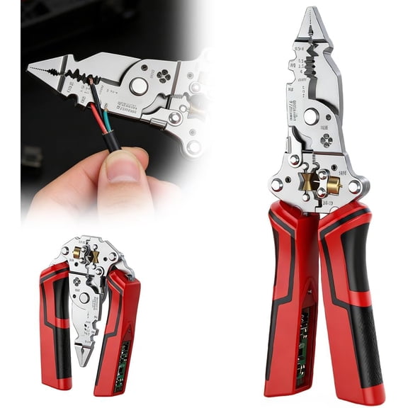 16 in 1 Wire Stripper Twister for Cutting and Pulling Wires, Multifunctional Foldable 16 in 1 Wire Stripper Twister with Voltage Tester,Professional Electrician Tool for DIY Home Use