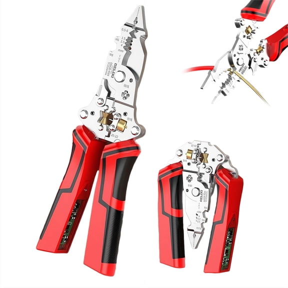 16 in 1 Wire Stripper Twister for Cutting and Pulling Wires, Multifunctional Foldable Wire Stripper Twister with Voltage Testers,Professional Electrician Tool for DIY Home Use