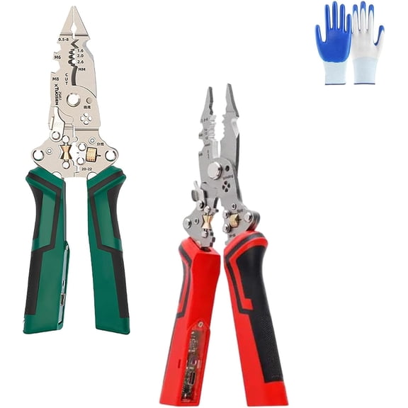 16 in 1 Wire Stripper Twister Tool for Cutting and Pulling Wires,Cable Scissors,Voltage Tester Pliers, 16 in One Wire Stripper, Multifunctional Foldable Professional Wirestripper