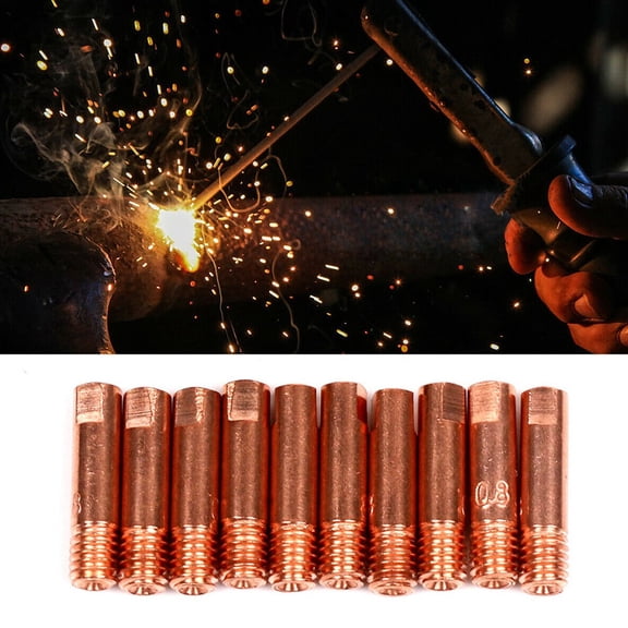 16/10/5Pc Mb15-15Ak Mig Welding Contact Tip 0.6Mm 0.8Mm 0.9Mm 1.0Mm 1.2Mm Protective Nozzle For Rilon Riland Jasic Welding 1.0Mm Smile Home