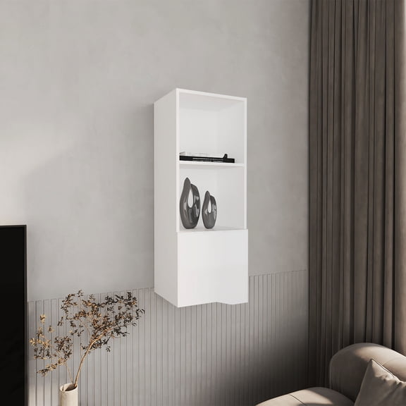 16.10 in Wide, 13.40 in Deep - Modern Design with Sleek Finish - Wall Display for Books - Stylish Organization