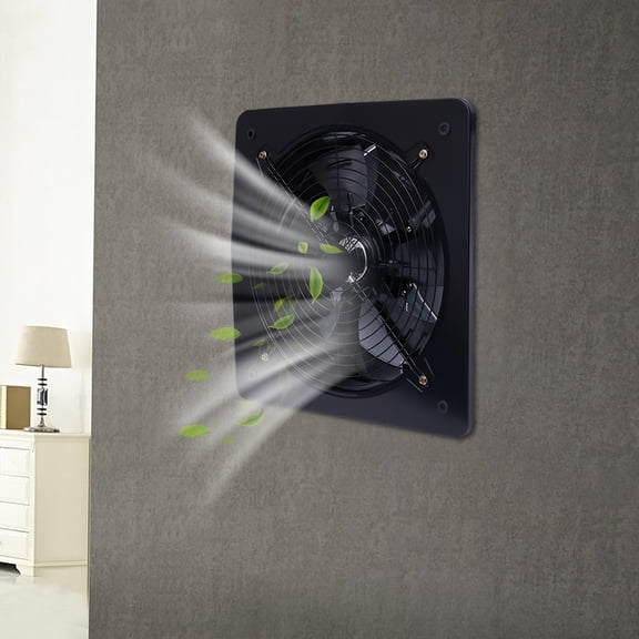 16'' 110V 750W Industrial Extractor Fan Air Blower Ventilation Exhaust Fan Low Noise Black Wall Mount 2800r/min 18.9*18.9*7.48in for Workshops, Basements, Warehouses
