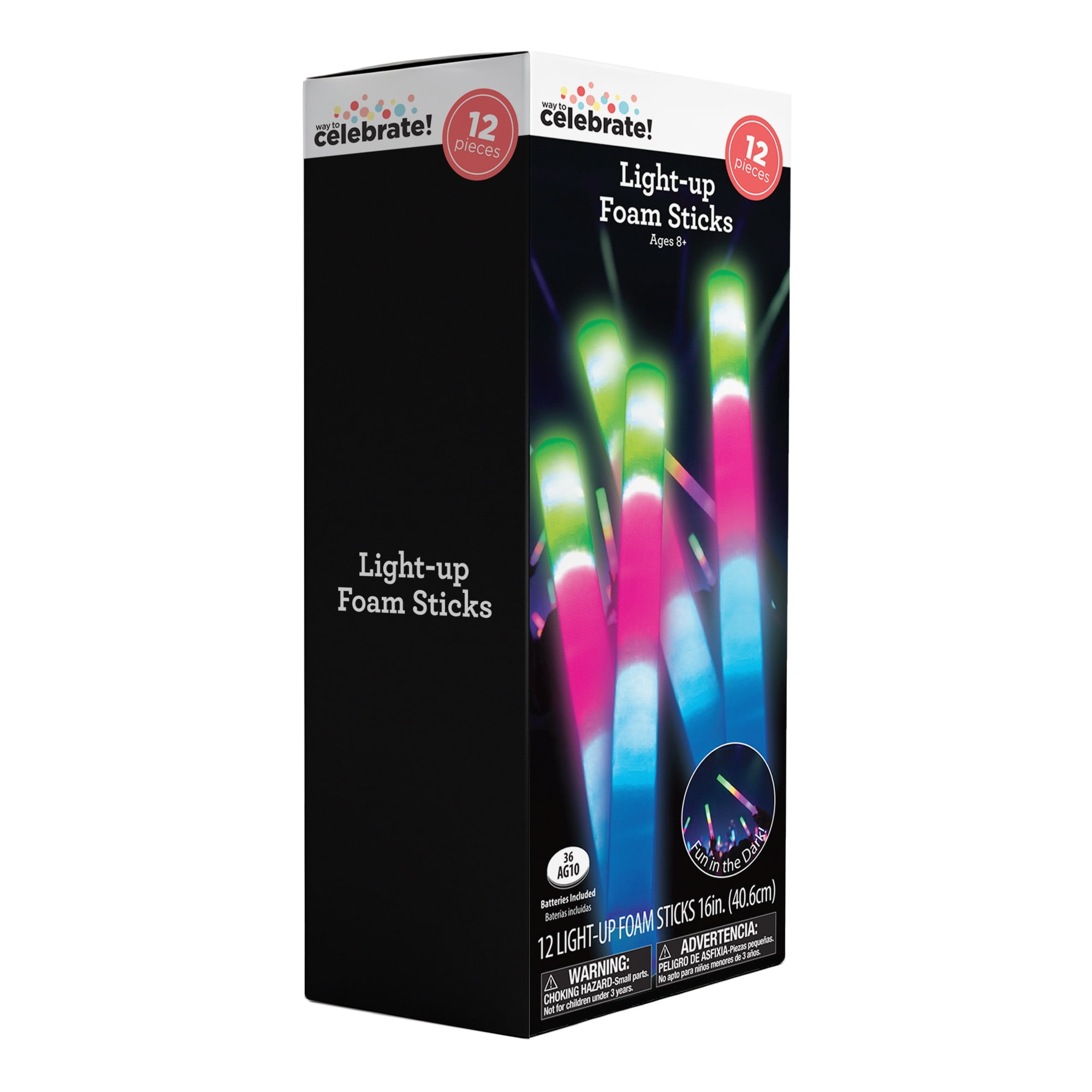 16" Light-up Foam Sticks, 12 Count, by Way To Celebrate