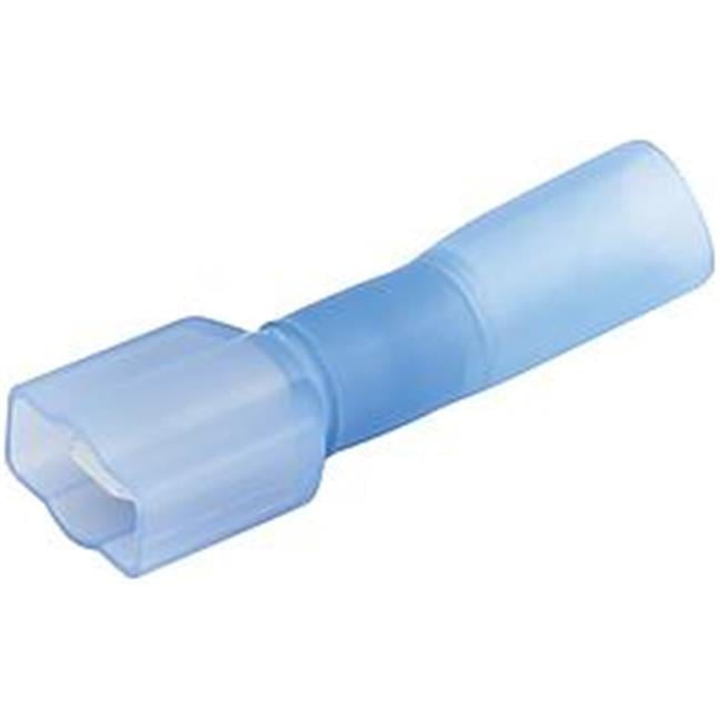 16-14 Gauge Heat Shrink Male Blade Terminal, Blue - Pack of 10
