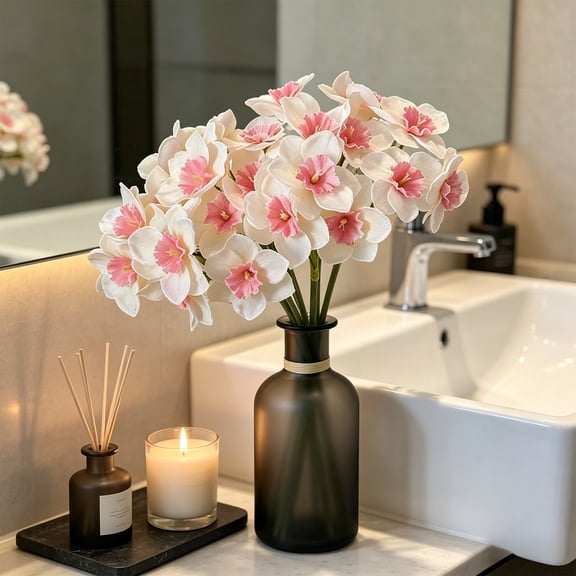 16.14in Artificial Flower Tree Branches, Faux Botanical Foliage with Sprouts, Irritant-Free Safe Design, Flexible Stems Easy Cut, for Home Vase Wedding Hotel Table Centerpiece Bouquet Decor