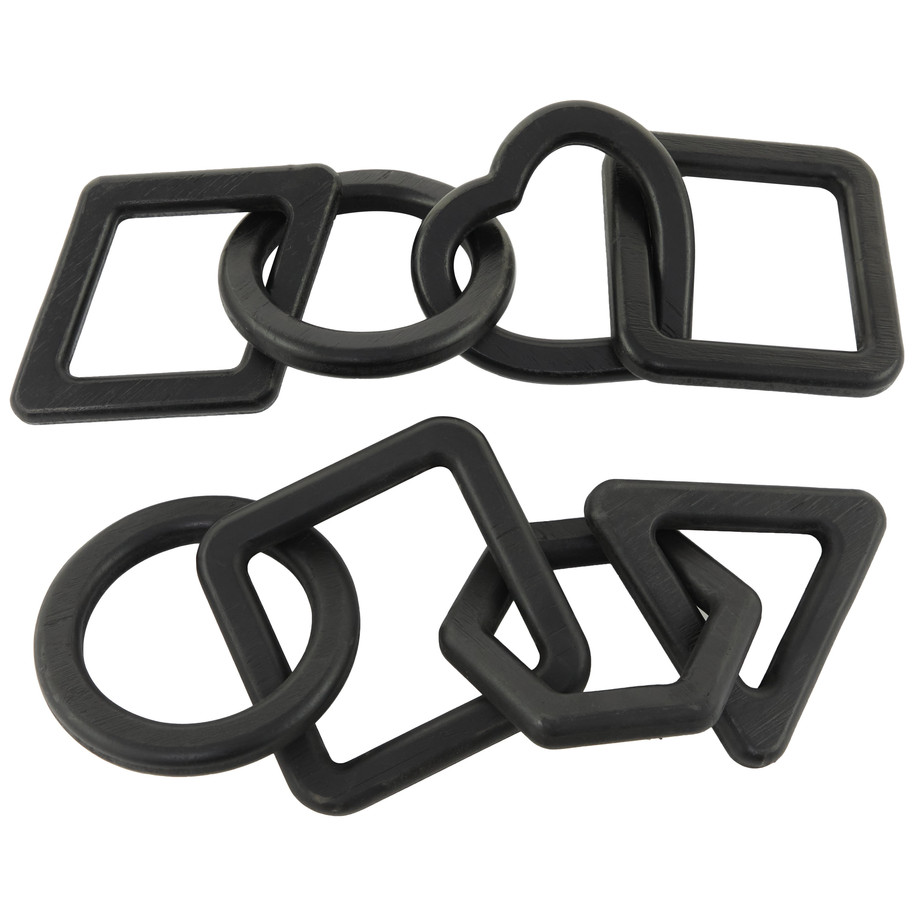 16", 15"W Black Wood Chain Sculpture, by CosmoLiving by Cosmopolitan (2 Count)