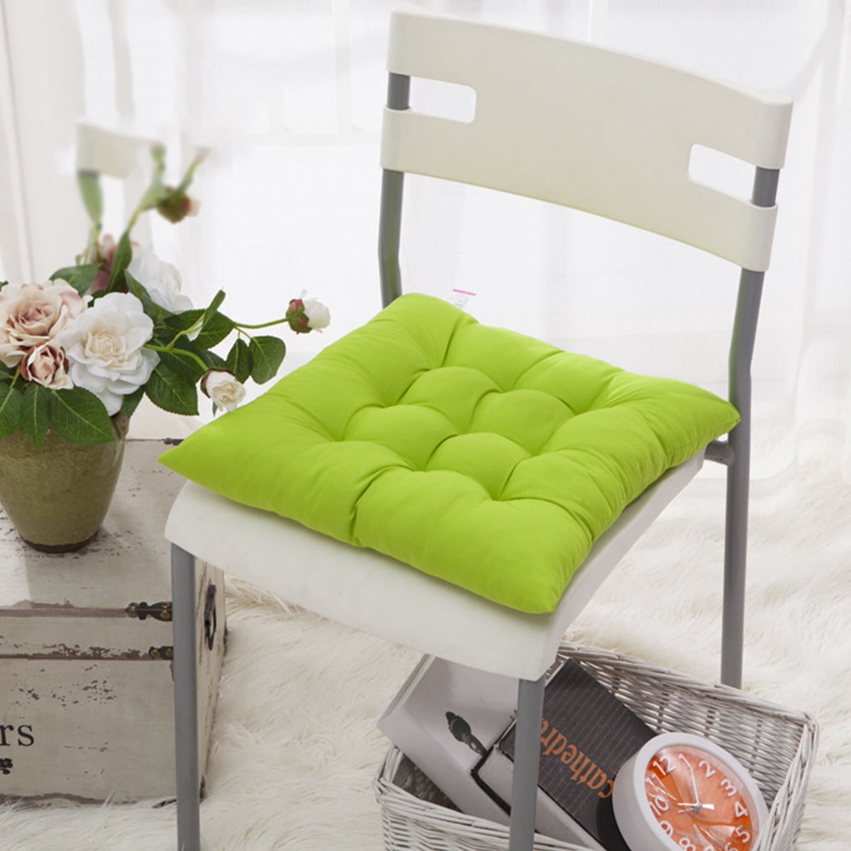 Inyahome Reading Cushion Chair Pad Casual Seating for Adults & Kids Yoga  Soft Thicken Square Floor Seat Pillows Cushions Green - AliExpress