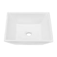 thumbnail image 1 of 16"×16"×5" White Ceramic Rectangular Countertop Bathroom Sink, 1 of 8